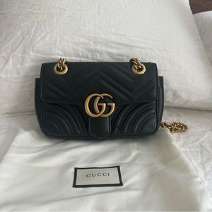 Gucci Marmont Small Black Shoulder Bag